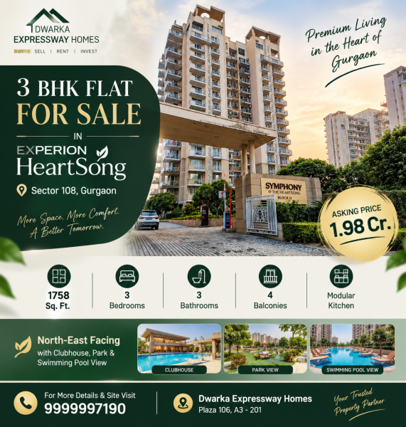 3 bhk buy in Experion HeartSong Sector 108 